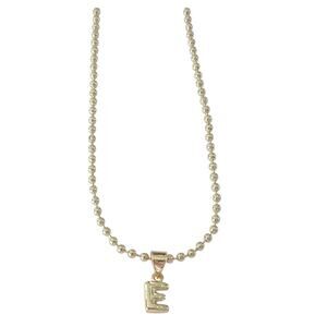 Letter E Initial Necklace